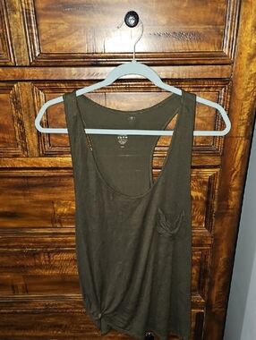 Fornia Womens Dark Green Pocket Tank. Large,used